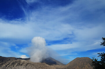 volcano in the clouds