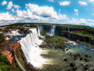 Fototapeta na wymiar waterfall in the mountains iguazu falls 