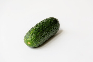 Fresh green cucumber close up