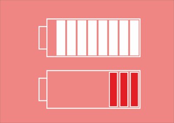 Battery silhouette drawing