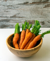 Bunch of carrots in white background