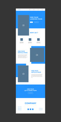 Web design wireframe template for business modern flat vector