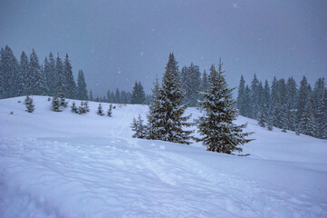 Ski slope on mountain Sonnenkopf