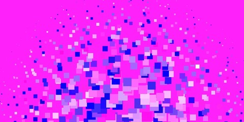 Light Pink, Blue vector texture in rectangular style.