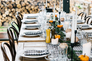 Countryside table design for indoor for breakfast and dinner