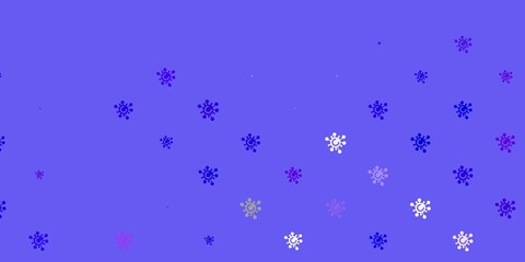 Light Blue, Red vector template with flu signs.