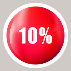 Sale banner template design. 10 discount sign banner. Sales vector round icon for web stickers, labels, stickers, banners, tags, season special offer, new offer. Colorful geometric shapes.