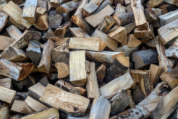 Abstract wooden texture of firewood (background)