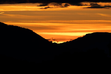 mountain landscape at sunset