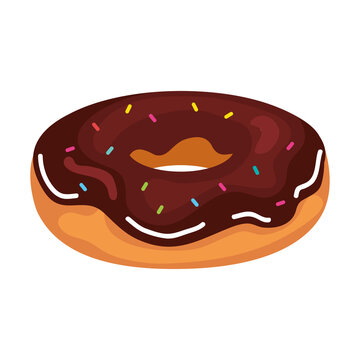 sweet donut icon design, food and dessert theme Vector illustration
