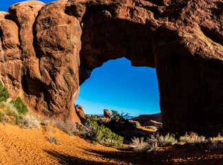 Fototapeta na wymiar Pine Tree Arch In The Devils Garden, Arches National Park, Utah, USA