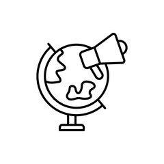Global Marketing  Vector Line illustration. EPS 10 File