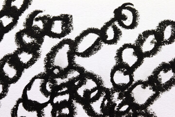 close-up black and white background hand painting 