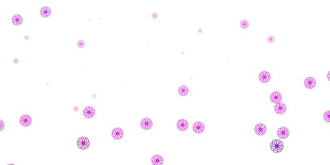 Light Purple, Pink vector natural backdrop with flowers.