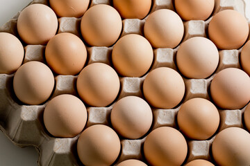 Eggs in cardboard packaging