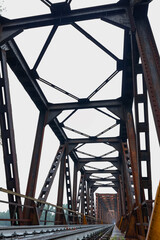 train bridge in the rain