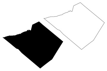 Berks County, Commonwealth of Pennsylvania (U.S. county, United States of America, USA, U.S., US) map vector illustration, scribble sketch Berks map