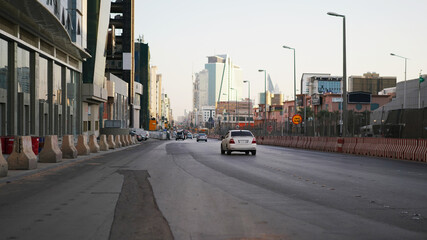 Traffic in the city of Riyadh, Saudi Arabia