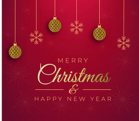 Merry Christmas Abstract. Xmas sparkling lights garland with gifts box and golden tinsel. 