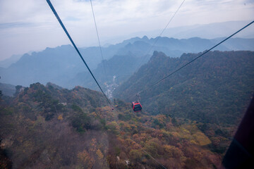 Street view local visitor and tourist Wudang shan Mountains.