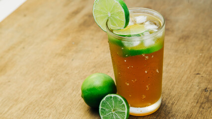 traditional Colombian drink made of panela and lemon for hot place