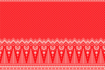 Christmas Pixel Seamless Pattern. Tradtional Holiday Christmas Trees Ornament. Vector Seamless Holiday Design Background.