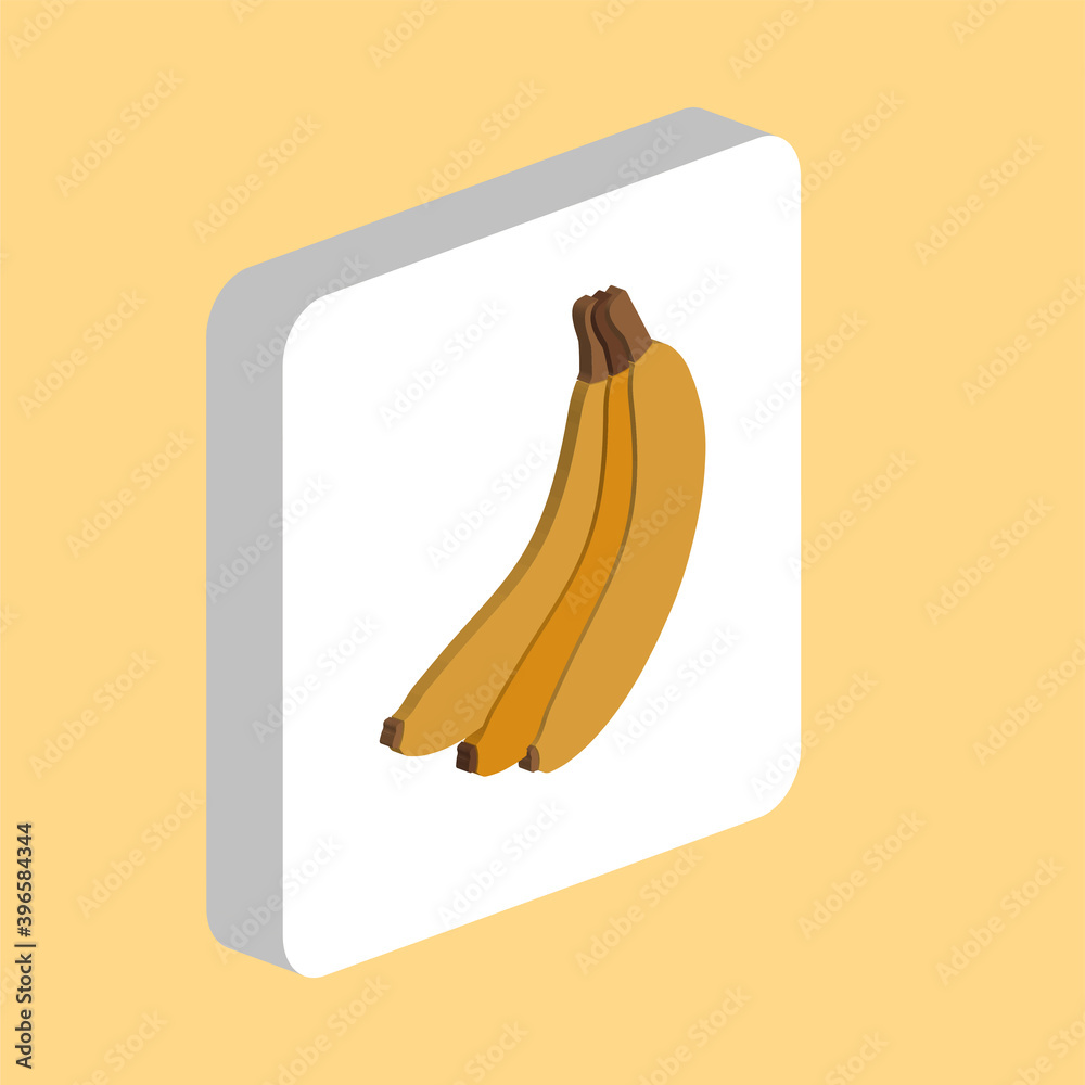 Poster banana simple vector icon. illustration symbol design template for web mobile ui element. perfect co