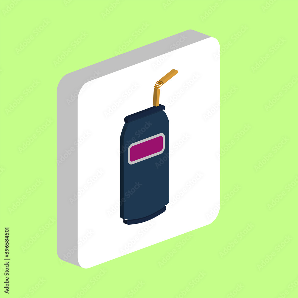 Poster soda simple vector icon. illustration symbol design template for web mobile ui element. perfect colo