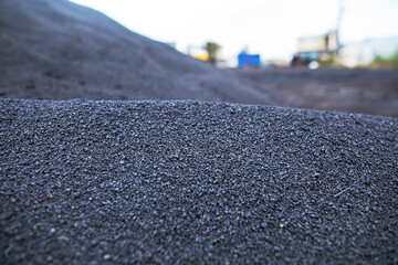 Large piles of processed Manganese rich ore rock Manganese Mining and processing