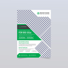 Real estate flyer for business , blue color flyer, service flyer for business