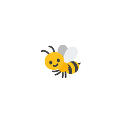 Honeybee vector isolated icon illustration. Honeybee icon