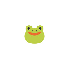 Frog face vector isolated icon illustration. Frog head icon