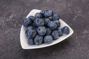 Sweet fresh juicy blueberries heap