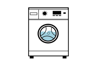 Simple Vector Lines, washing machine