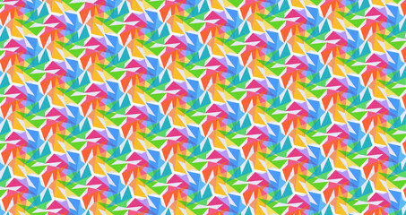 repetitive abstract geometric rainbowpattern-6b1a of the polygon-6b1