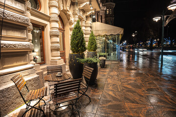 Helsinki, Finland November 30, 2020
Bright lights of the city in the evening before Christmas.