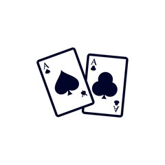 Casino card icon logo vector template, Creative Gambling design icon symbol Illustration, Casino games icon