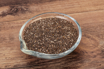 Seasoning chia seeds in the bowl