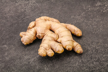 Natural organic raw ginger root