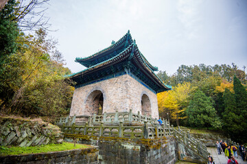 Amazing autumn landscape at Wudang Mountain.