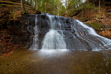 Fototapeta premium Hells Hollow Falls Close Up with soft flowing water.