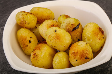 Roasted baby potato in the bowl