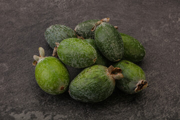 Tropical green sweet fruit Feijoa