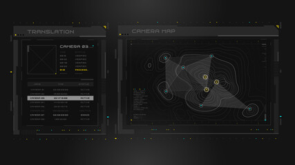 Fototapeta premium Set of Sci Fi Modern User Interface Elements. Futuristic Abstract HUD. Good for game UI. Vector Illustration EPS10