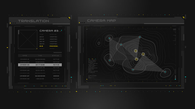 Set of Sci Fi Modern User Interface Elements. Futuristic Abstract HUD. Good for game UI. Vector Illustration EPS10
