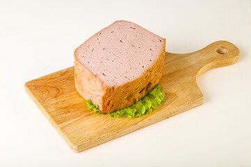 Homemade baked traditional meat loaf