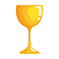 golden chalice cup isolated icon vector illustration design