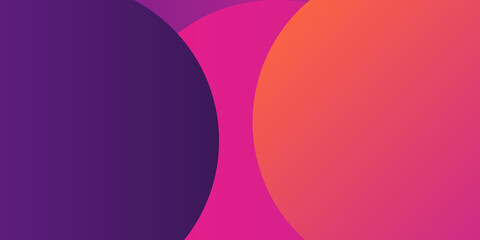 Pink purple orange yellow circle gradient geometric shape background