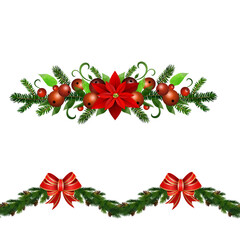 Christmas Holly brunches decoration vector