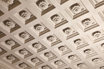 Pattern in the ceiling of a building